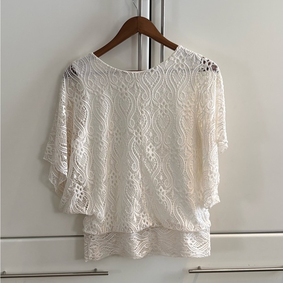 Brittany Black Cream Lace Blouse - Picture 2 of 6